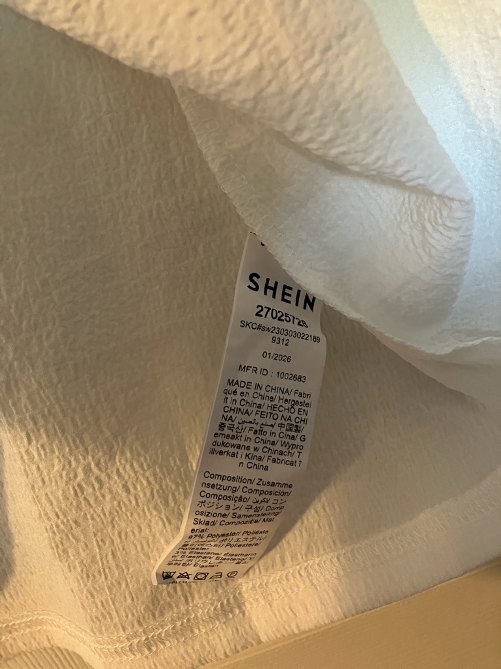Shein Ruffle Sleeve White Dress M - Picture 4 of 5